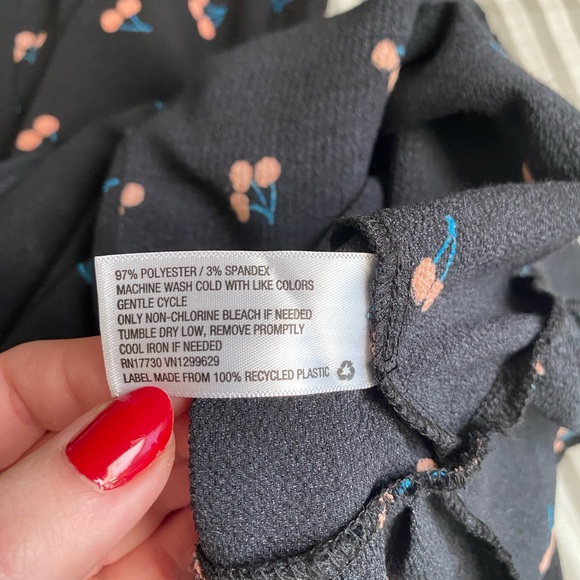 Cherry Print Faux Wrap Dress - Picture 5 of 10